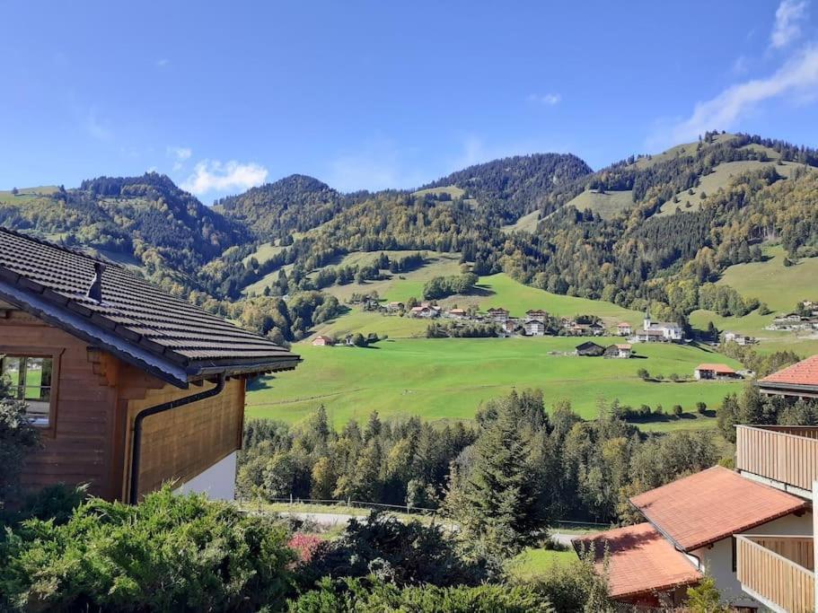 Confortable chalet avec magnifique vue en Gruyère. Charmey Extérieur photo